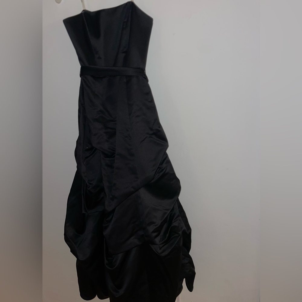 David’s Bridal black strapless ball gown size 8. Style 81123